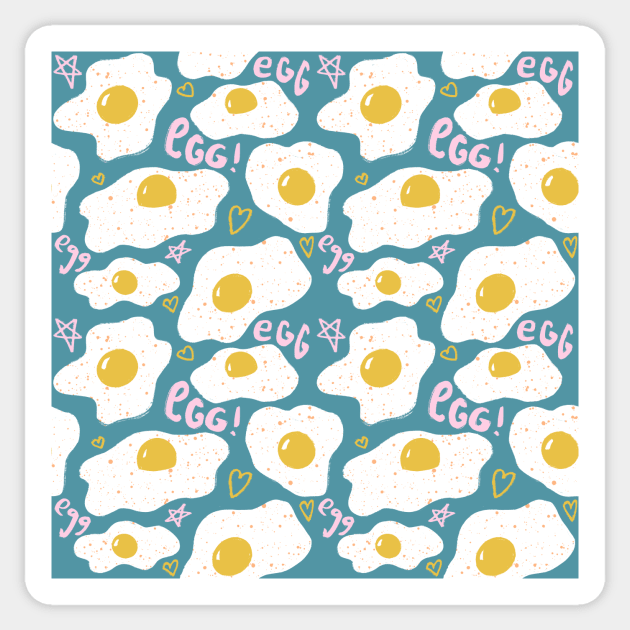 Eggs! Sticker by MollyFergusonArt